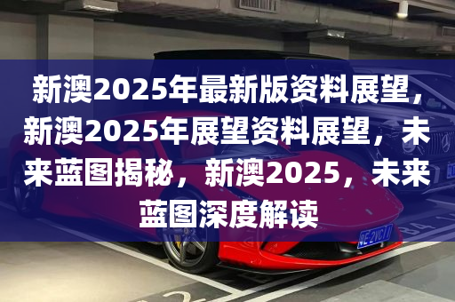 新澳2025年最新版,新澳2025年最新版，塑造未来的蓝图